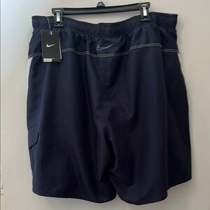 Size 3XLT Nike Navy Blue Swim Shorts with White Accents